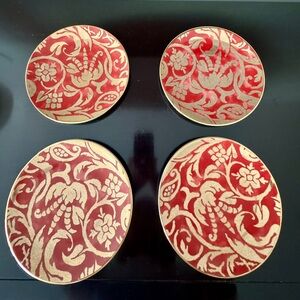 L’Objet Fortuny Assorted Dessert Plates, set of four.